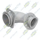 54115-1203010-10 Патрубок ф65/ф90 L1=162 L2=120 квадр.флан.4отв/кругл.фл 8отв.,приемный КАМАЗ-ЕВРО; 8 шпилек КАМАЗ