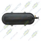 53205-8106262 Бачок топл. L=400х135;2штуц. Рнаруж=16х1,5/угл. штуцер Рнаруж=10х1 подогрев(15.8106) КАМАЗ