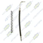 4310-1602590 Шланг тормоз. (РТИ+сталь) ф17 L=470 Ш=М12+К13/Ш=М12+К13 кривой ПГУ на 4310 с угл.нак.90 град КАМАЗ