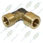 864857 Фитинг (угольник); Рнаруж=М16х1,5/М16х1,5; L=32х34 топливозаб. резьба конич КАМАЗ