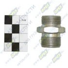 853971 Фитинг (штуцер) прямой; Рнаруж=М22х1,5/М22х1,5; К=27 L=33 КАМАЗ