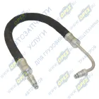 4310-1602590 Шланг тормоз. (РТИ+сталь) ф17 L=470 Ш=М12+К13/Ш=М12+К13 кривой ПГУ на 4310 с угл.нак.90 град КАМАЗ