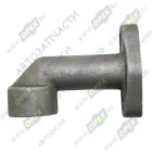 7403.1118240 Патрубок кривой (1 изг. алюм.) ф28х34 L=110 ромб. флан. 32х64 внутр. ф20 2 отв. ф10 сливной от ТКР КАМАЗ-ЕВРО (малый) КАМАЗ