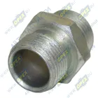 853971 Фитинг (штуцер) прямой; Рнаруж=М22х1,5/М22х1,5; К=27 L=33 КАМАЗ