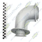 54115-1203010-10 Патрубок ф65/ф90 L1=162 L2=120 квадр.флан.4отв/кругл.фл 8отв.,приемный КАМАЗ-ЕВРО; 8 шпилек Кукмор