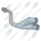 53212-1203015-90 Труба выпускная L=1490 ф94 (треугольн.флянец,раздв.выход) пром.с тройником КАМАЗ-65115 Кукмор