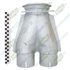 96520.1203035 Тройник L=305 2отв d=95 1отв.ф115 квадрат.фланец 4отв глушителя Кукмор