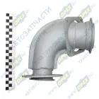 54115-1203010-50 Патрубок ф65/ф90 L1=147 L2=155 квадр.флан.4отв/кругл.фл 8отв.,приемный КАМАЗ-ЕВРО; 8 шпилек Кукмор