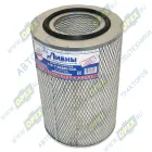 740.1109560-02А Воздушный фильтр (элемент) ЭФВ основной ф255, Н=390 Камаз,МАЗ,КРАЗ,Урал (дв.Камаз-740); с дном металл ЛААЗ