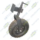 КО-ЩО Колесо опорное со стойкой 4 отв. щеточного оборудования МТЗ,ВТЗ(минские щетки); с шиной 5,00-10,г-образное Локнея