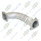 4370-1203009-001 Труба приемная глушителя МАЗ-4370 L=455 треугольный фл. 3отв./квадрат.фланец 4отв., в сборе МАЗ