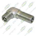 379755 Фитинг (угольник); Рнаруж=М22х1,5/М22х1,5; L=46х73 шланга нагнетательного компрессора МАЗ