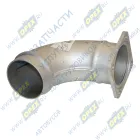 544010-1203120 Патрубок L=390 ф110/квадрат.фланец 4отв.ф12 сб. н/о (под верхний выхлоп) МАЗ