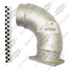 544010-1203120 Патрубок L=390 ф110/квадрат.фланец 4отв.ф12 сб. н/о (под верхний выхлоп) МАЗ