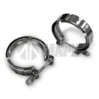 3415547А Хомут турбокомпрессора V-образный зажим, ф83 патрубка ТКР турбокомпрессора ПАЗ,Камаз (дв.Cummins 6 ISBe) МАРК