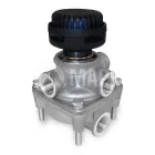 11-3518010-10 Клапан ускорительный (Maх 1,0 МПа;резьба М22х1,5) ЗиЛ,КамАЗ,МАЗ; с шумоглушителем МАРК