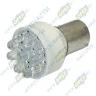 12-T25/9LED Лампа светодиодная 12V P21W (BA15s-1 конт.); 9LED Маяк