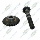 РПЩ-КП Главная пара z=12 зубов шлиц=8, шест. Z=25 редуктора привода щетки МТЗ,Т25 L=294; L=294 z=12 зубов шлиц=8, шест. Z=25 Модультек