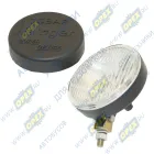 2101.3743-04 Фара противотуманная белая круглая 12в 170x170x90 мм; ф150 12v лампа Н3, белая с крышкой ОСВАР