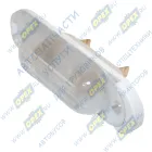 12.3717 Фонарь освещения номерного знака (белый) (ПВХ) 96х26х30 12v,с лампой, УАЗ-3160; прозрачный (3160-3717010) ОСВАР