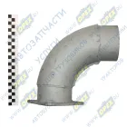 544010-1203120 Патрубок L=390 ф110/квадрат.фланец 4отв.ф12 сб. н/о (под верхний выхлоп) СОД