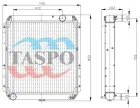 5320Т-1301010-20 Радиатор водяной КАМАЗ; алюминиевый ТАСПО