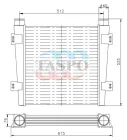 300-1172010 Охладитель наддувочного воздуха ОНВ ПАЗ-4230,Аврора (дв.Cummins-D180) 470х520х570; 2 прямых выхода ф60 ТАСПО