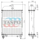 100А-1301100 Радиатор водяной 4-рядн. 2хd=38 485х540; (МТЗ-100 дв.Д240т,Д245.2;МТЗ-102 и автогрейдер ГС-10.01,комбайн КЛС - 1,7 "Полесье"с дв. Д-245 С-455) ТАСПО