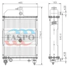 70У-1301.100 Радиатор водяной МТЗ 4-рядн. 1хd=38,1хd=40; (алюминиевый) дв.Д-240 МТЗ-80,82,Т-70С ТАСПО