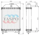 1025T-1301010 Радиатор водяной МТЗ-800,900,1021.4,1025.4 (дв.ММЗ-245); (алюминий) ТАСПО