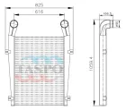 6303А8-1323010 Охладитель наддувочного воздуха ОНВ МАЗ-6516А8,6430A8,5432А8,5440A80,534008,6303 (дв.ЯМЗ-658) 840х750х75; 2хd=95 ТАСПО