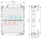 533602T-1301010-015 Радиатор МАЗ-53366,54329,555142.-555102; -543203; -630303 (бетоносмеситель) и др. алюминиевый 4-х рядный дв.Д-260.5,ЯМЗ-236БЕ2,НЕ2 ТАСПО