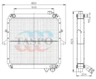 500Т-1301100-02 Радиатор водяной МАЗ-500; (4-х рядн. алюминиевый) ТАСПО