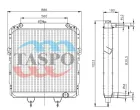 256T-1301010 Радиатор водяной КРАЗ-256,; 4-х рядн.,алюминий ТАСПО