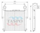 5550B3-1323010-001 Охладитель наддувочного воздуха (ОНВ) МАЗ-5340В2,5550В3,5440В3 (дв.ЯМЗ 5363.10,5361.10,536.10) Евро 4 ТАСПО