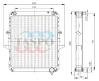 54325Т-1301010ВВ Радиатор водяной 3-рядн. 2хd=42,1хd=60,1хd=12 МАЗ-5337,53371,5433,54331,5551 (дв.ЯМЗ-236М2); (алюминиевый) ТАСПО