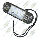 160-01-3LED Фонарь габаритный бесцветный 84х24 светодиод; белый (с прокладкой) ТЕХАВТОСВЕТ