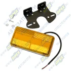 143-00 Фонарь габаритный оранжевый 12/24V; с неоновым маркерным светом и с нижней белой подсветкой 24В, с кронштейном, 2 провода ТЕХАВТОСВЕТ