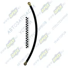 245-1104180-А1-09 ТМК Трубка (РТИ) ф14; L=550 под 2 штуцера ф14 топливная МБС ГАЗ-3309 низкого давления Евро-2 550мм в оплетке ТМК