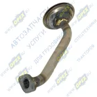 650.1011398 Патрубок (сталь) ф30 L=400; 1 ромбич.фланец 2отв.ф10 в сборе с сетчатым фильтром ф122, маслозаборны ЯМЗ