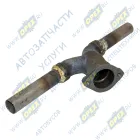 240-1303226 Трубка (сталь) ф30; L=390 с тройником. соединительная термостата ЯМЗ