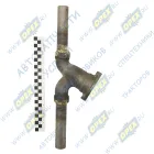 240-1303226 Трубка (сталь) ф30; L=390 с тройником. соединительная термостата ЯМЗ