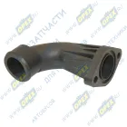 7511.1013724 Патрубок кривой (1 изг. ПВХ) ф56 L=220 ромб. фланец 2отв.ф11 ЯМЗ-236НЕ,БЕ,7601,7511 подводящий теплообменника ЯМЗ
