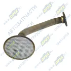 650.1011398 Патрубок (сталь) ф30 L=400; 1 ромбич.фланец 2отв.ф10 в сборе с сетчатым фильтром ф122, маслозаборны ЯМЗ