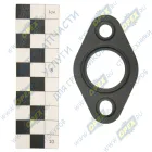 5340.1013684 Прокладка (сталь) ромбич.75х45; фвнутр=25; 2отв.ф7 теплопередающего элемента ЯМЗ