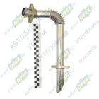 5340.1213026-10 Трубка (хром) ф32 L=490; 2 ромбич.фланца 2отв.ф10, гибкая (гофр) ЯМЗ