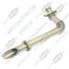 5340.1213026-10 Трубка (хром) ф32 L=490; 2 ромбич.фланца 2отв.ф10, гибкая (гофр) ЯМЗ