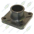 236-1306053-А Патрубок крышка термостата ф42; L=44; фланец 4отв.ф9; (пластик) ЯМЗ