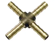 Фитинг (крестовина) соединитель шлангов ф6/6/6/6мм елочка