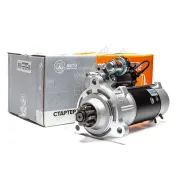 Стартер 24В z=10 модуль-3,75 КАМАЗ ЕВРО-2 (крепеж 3 болта) 8,1кВт редукторный